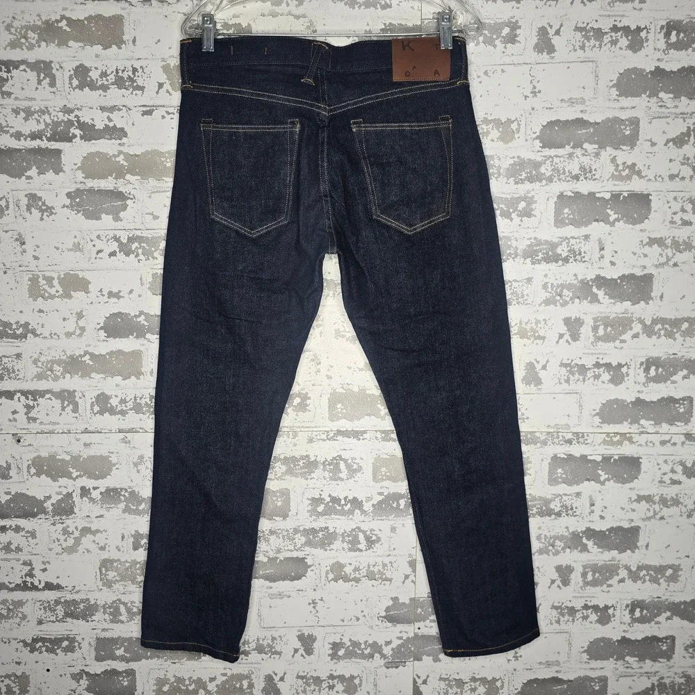 Kato Hiroshi The Scissors Slim Tapered Indigo Raw Selvedge Denim Jeans Mens 30